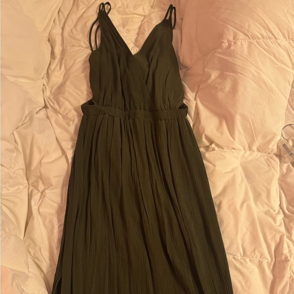 Lulus Elegant Olive Green Maxi Dress